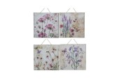 Decoris Schilderij mdf- met afbeelding van bloemen- L0.9-W24-H24cm