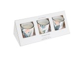 Bougie en verre avec cire, lot de 3 bougies en cire de soja naturelle 45gr par pot.