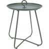 Table d'appoint ronde en métal Ø40xh46cm gris clair mat