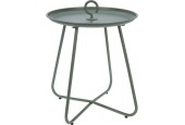 Table d'appoint ronde en métal Ø40xh46cm gris clair mat