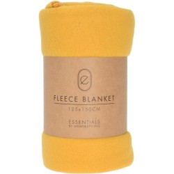 Couverture polaire 125x150cm ocre