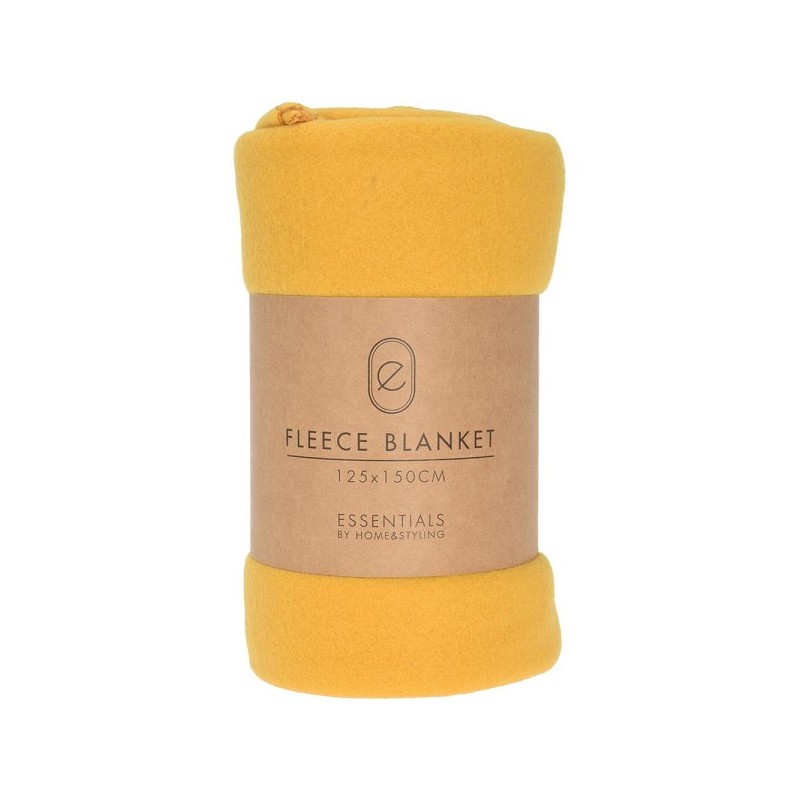 Couverture polaire 125x150cm ocre