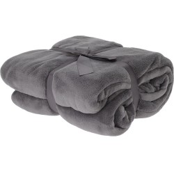 Couverture polaire 180x230cm gris