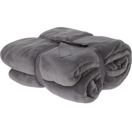 Couverture polaire 180x230cm gris