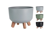Pot de fleur en plastique sur pieds Ø24xh18cm