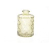Vase Vivance verre avec relief Ø7xh10,5cm jaune
