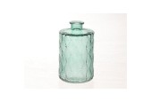 Vase Vinty verre avec relief Ø9xh15cm vert