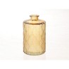 Vase Vinty verre avec relief Ø9xh15cm ocre