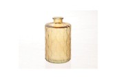 Vase Vinty verre avec relief Ø9xh15cm ocre