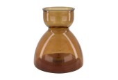 Dijk Natural Collections Vaas recycled glas Ø21,5x23cm bruin