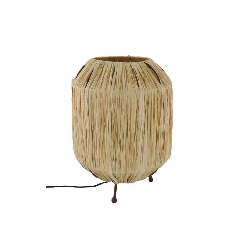 Dijk Natural Collections Lampe de table raphia 22x22x28cm naturel