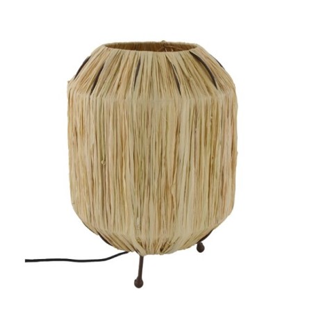 Dijk Natural Collections Lampe de table raphia 22x22x28cm naturel