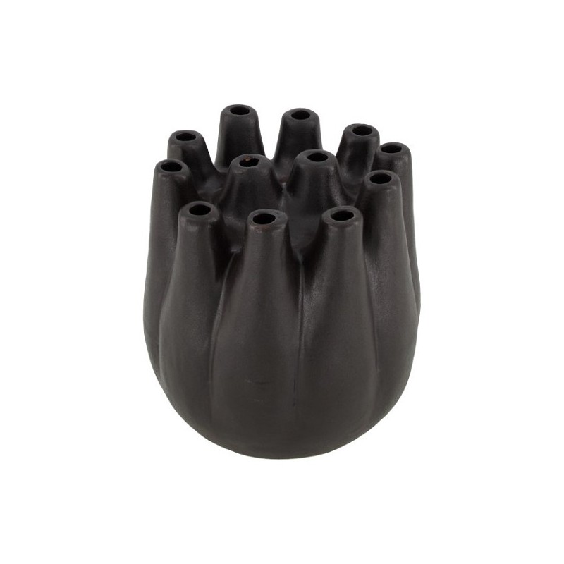 Dijk Natural Collections Vase céramique Ø17x17cm noir