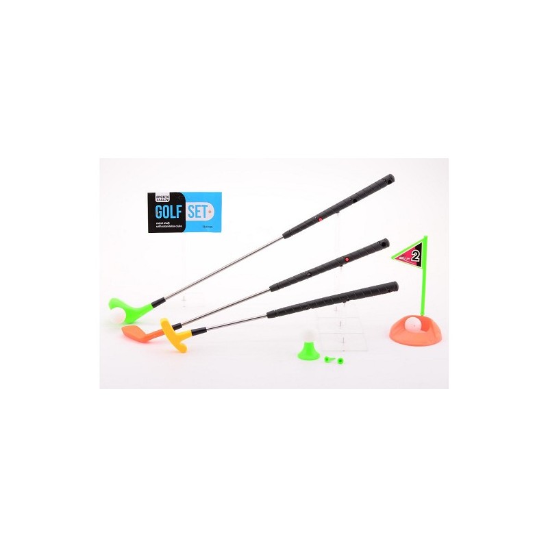 John Toy Sports Active Golf set avec 3 clubs extensibles - 18,5x 7,5x 75cm