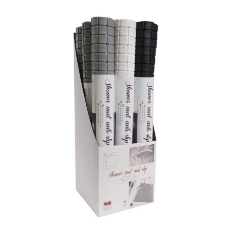 Tapis de douche Dutch House antidérapant 55x55cm. Disponible en blanc, gris et noir.