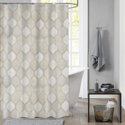 Dutch House Rideau de douche Brest marron 180x200cm 100% polyester