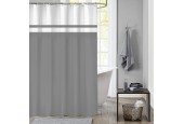 Dutch House Rideau de douche Simply gris 180x200cm 100% polyester