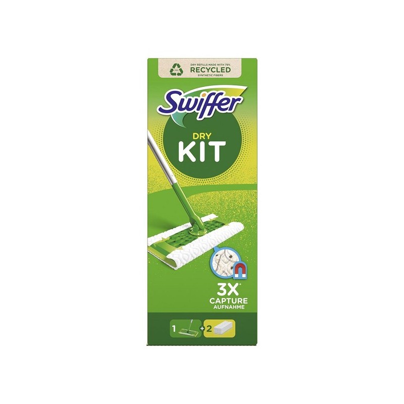 Kit de démarrage Swiffer Sweeper avec 2 lingettes sèches