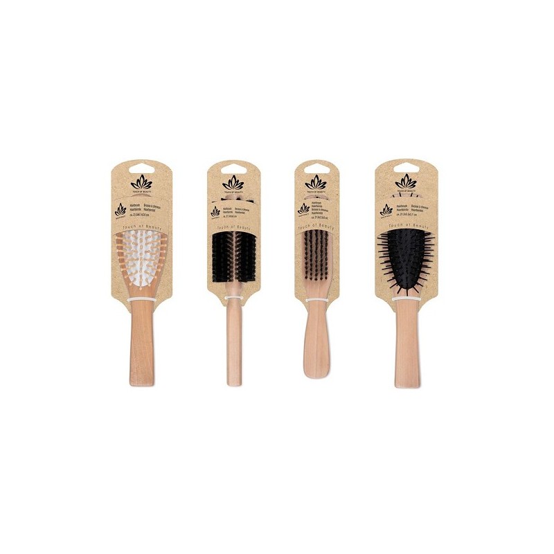 Touch of Beauty Brosse à cheveux bambou 4 culs