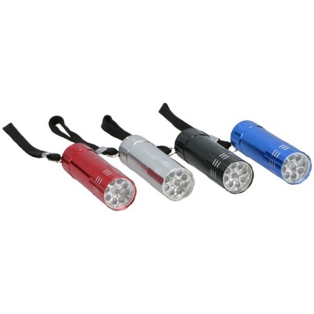 Grundig Zaklamp Aluminium 9-LED 8cm (incl. 3xAAA batterij)