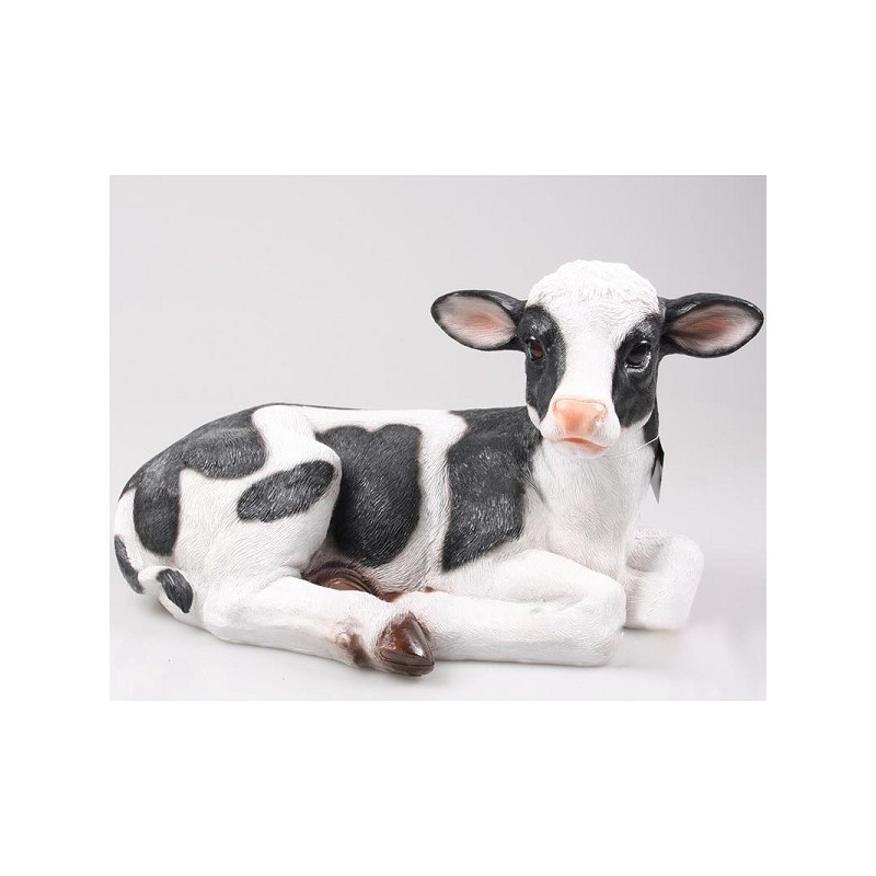 Farmwood Animals Tuinbeeld koe kalf liggend M 34x21x21,5cm