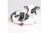 Farmwood Animals Statue de jardin vache veau couché L 46,5x28,5x27cm