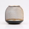Lanterne Elvissa maille noir/or 15x15x15cm