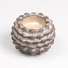 Bougeoir gland ou pomme de pin 9x9x7,5cm marron/gris