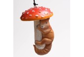 Farmwood Animals Hangdeco eekhoorn hangend op paddenstoel 7x6,5x10cm