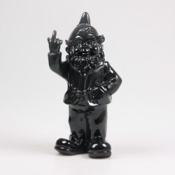 Stoobz Polystone statue nain f*ck you noir 16x12x32cm