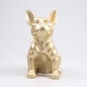 Stoobz Polystone statue chien bouledogue français or 37cm