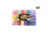 Loom Bands set met 1440 bandjes ass kleur 20x13,8x4cm