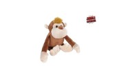 Peluche singe expédition jungle marron avec velcro 20cm