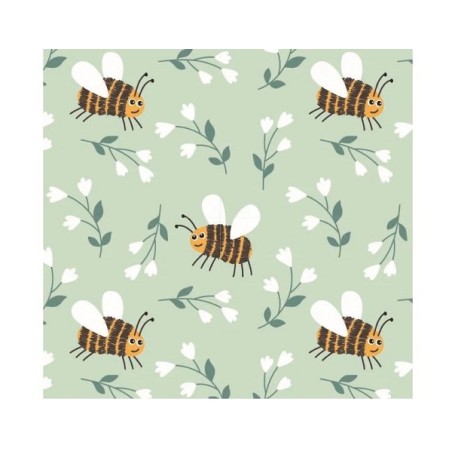 Rouleau de comptoir 50cm Abeilles menthe 150m