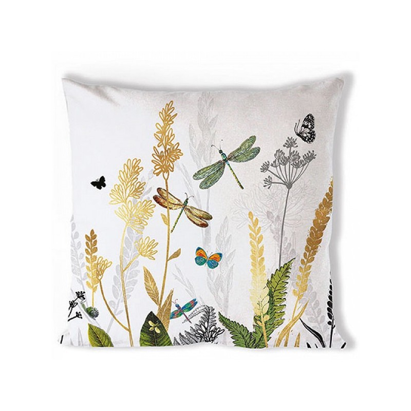 Housse de coussin Ambiente Fleurs ornementales Blanc 40x40cm