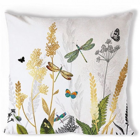 Housse de coussin Ambiente Fleurs ornementales Blanc 40x40cm