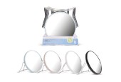 Miroir de maquillage, matériau recyclé, normal et grossissant 3x 15x2x15cm
