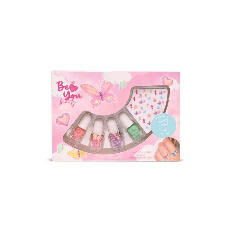 Casuelle 'BeYou' nagellakset met ringetjes en mini nagelstickers