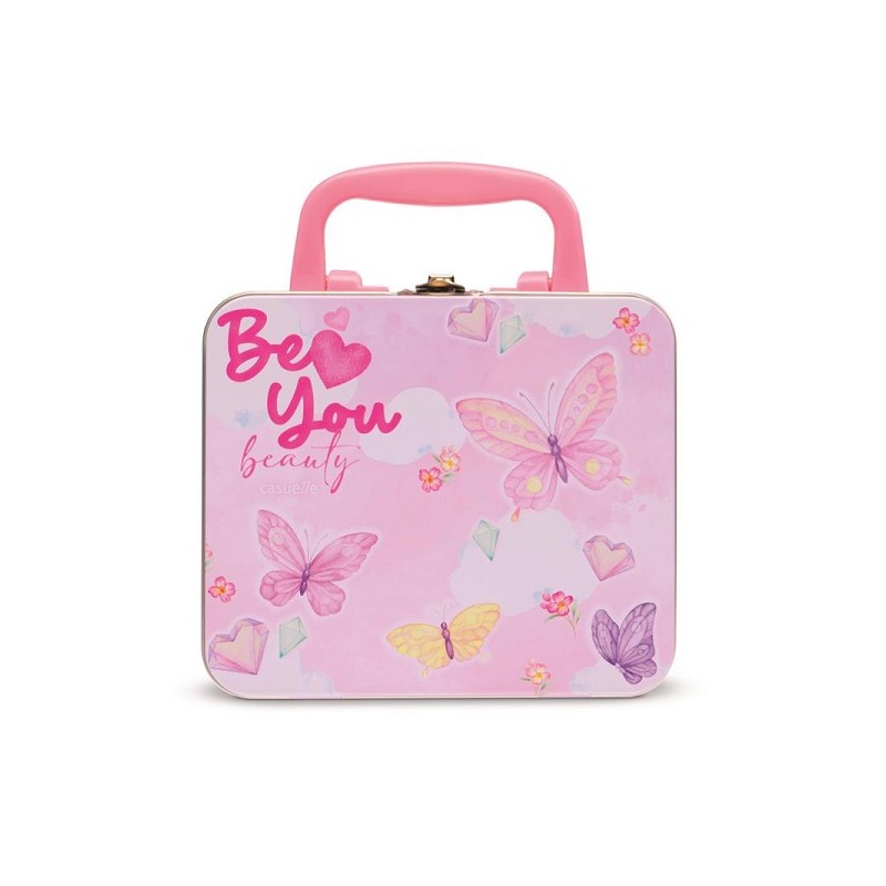 Casuelle 'BeYou' boîte en fer blanc avec maquillage