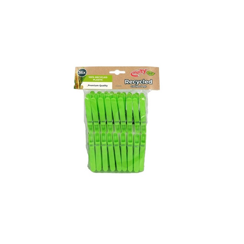 Multy Wasknijperset 36-delig gerecycled plastic