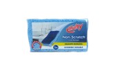 Multy Tampons à récurer anti-rayures bleu 11x6,5cm paquet de 3