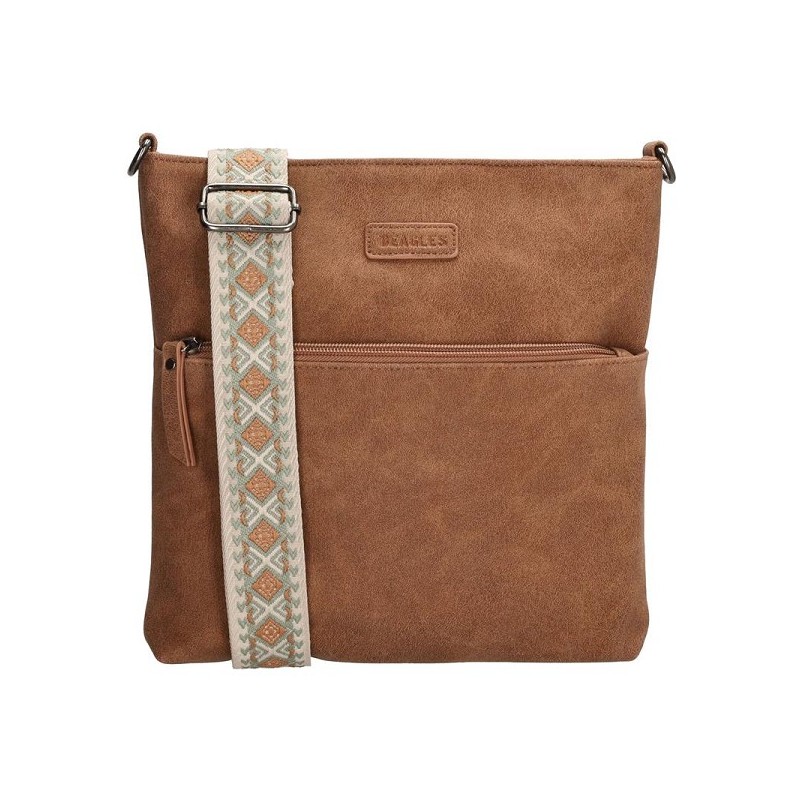 Beagles Malaga sac bandoulière simili cuir 26,5xh25,5cm marron