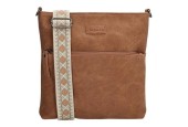 Beagles Malaga schoudertasÂ kunstleder 26,5xh25,5cm bruin