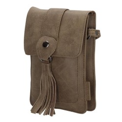 Beagles Carral sac pour téléphone simili cuir 12,5xh18cm taupe foncé
