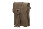 Beagles Carral sac pour téléphone simili cuir 12,5xh18cm taupe foncé