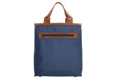Sac shopping Runaway basics bleu avec poignée en cuir véritable 36,5xh41cm