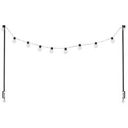 Esschert Design Pince de table noire avec lampes solaires