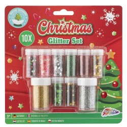 Grafix Christmas Glitter Set 10 pièces sur carte