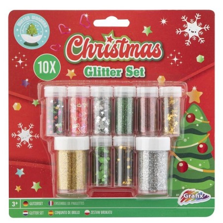 Grafix Christmas Glitter Set 10 pièces sur carte