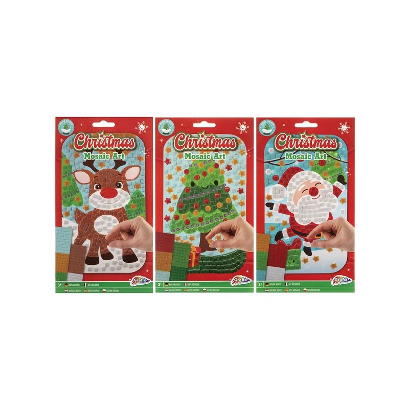 Grafix Kerst Mozaiek kunst A5 formaat